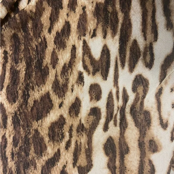 INC International Concepts - Leopard-Print Mesh Dress (NWT) - Picture 5 of 7